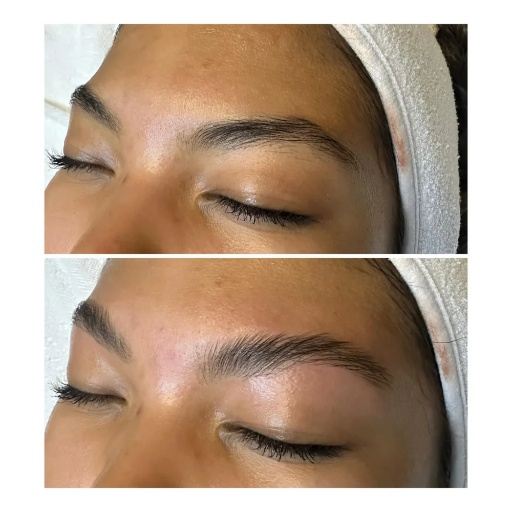 Brow lamination before and after results