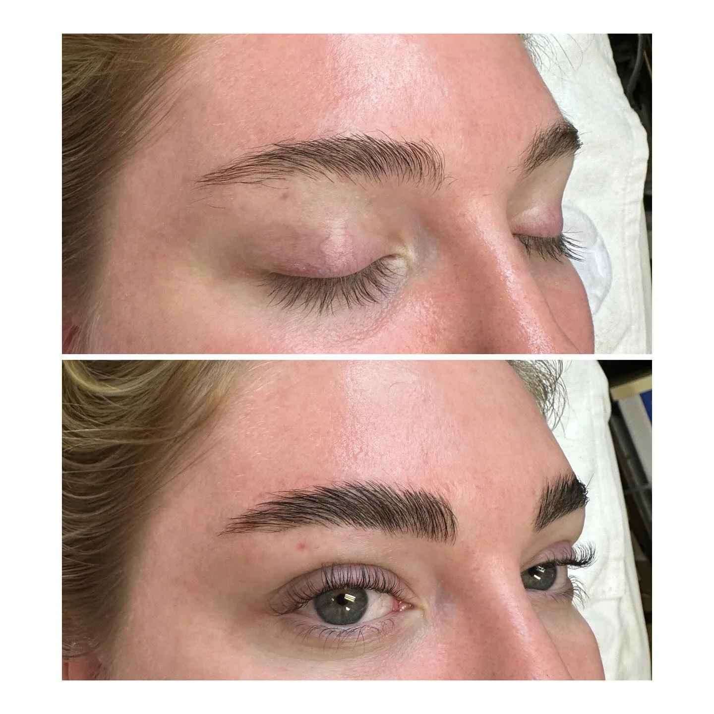 Brow Lamination before and after result