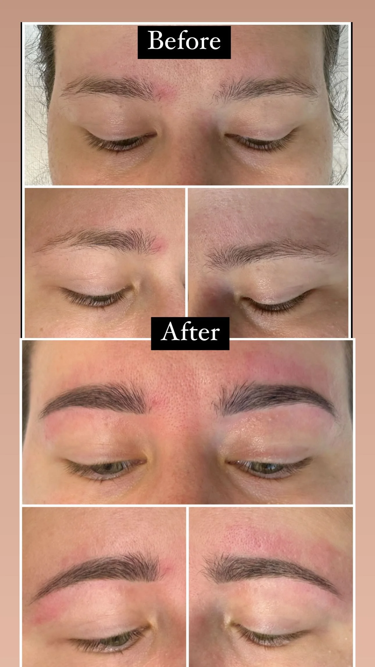 Brow lamination before and after results