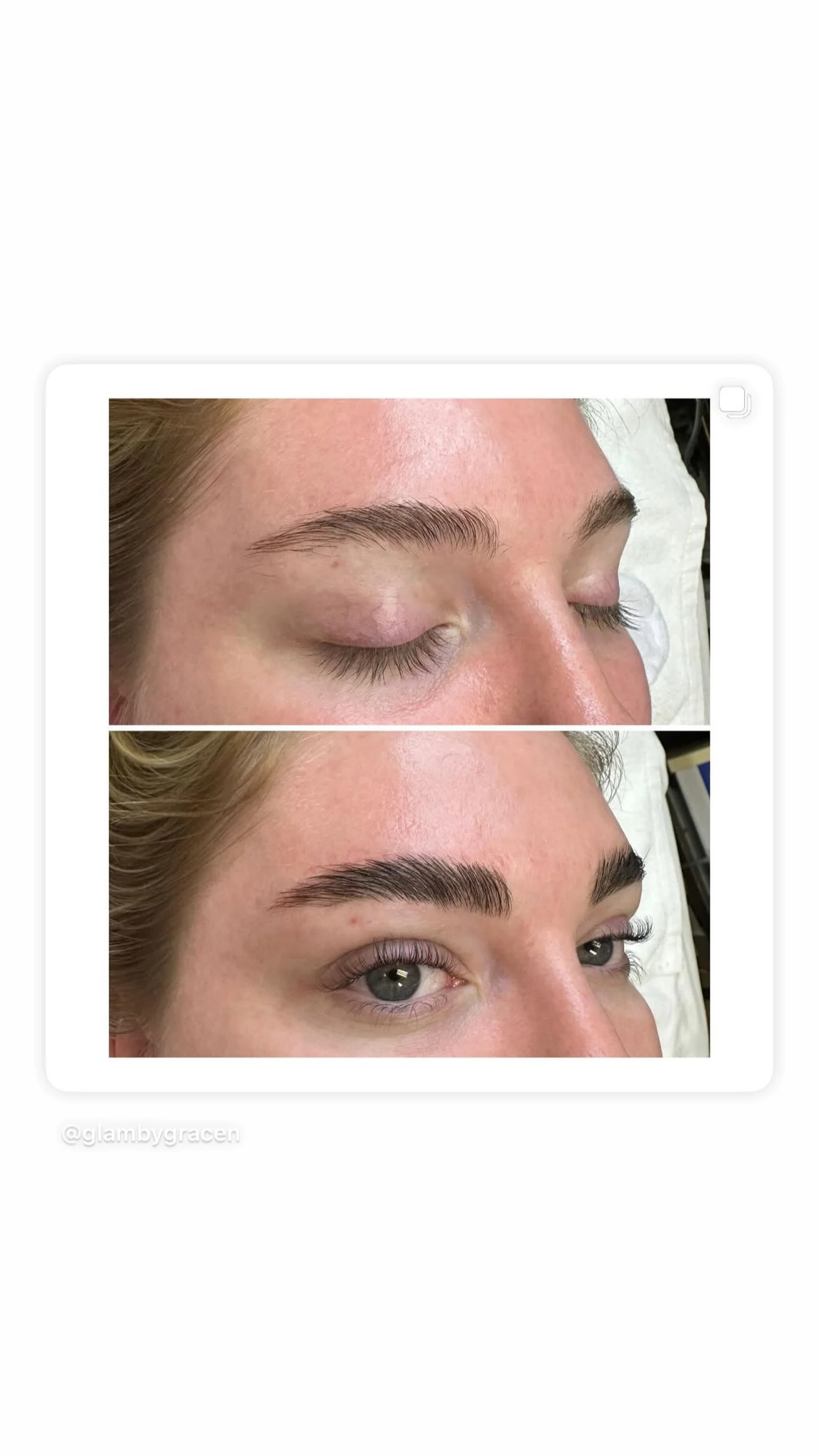Brow lamination result