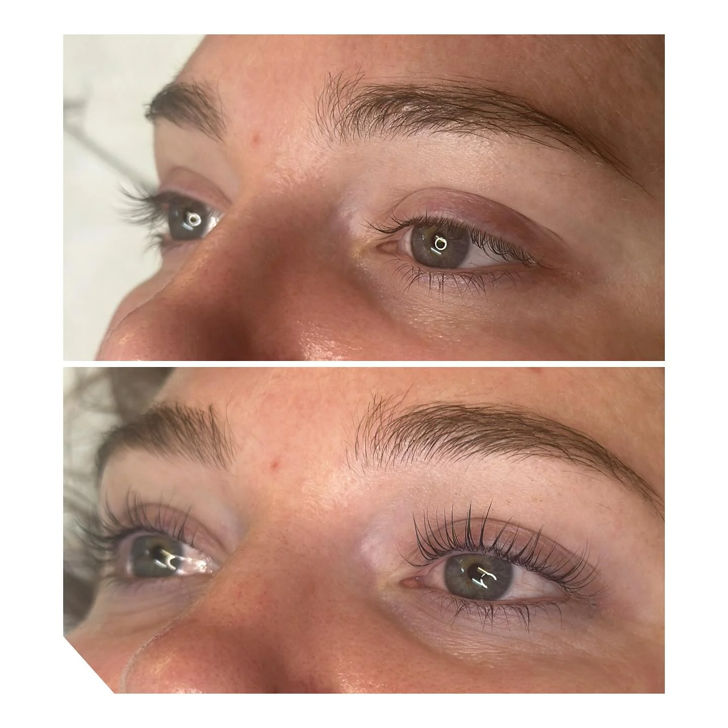 Lash lift before and after results